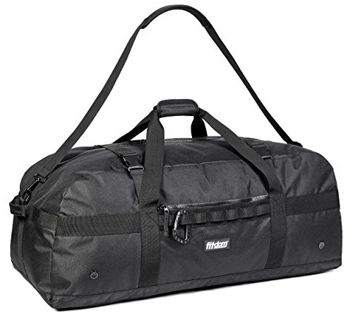 Heavy Duty 36-Inch Extra Large Travel Duffle Bag with Pockets - Black