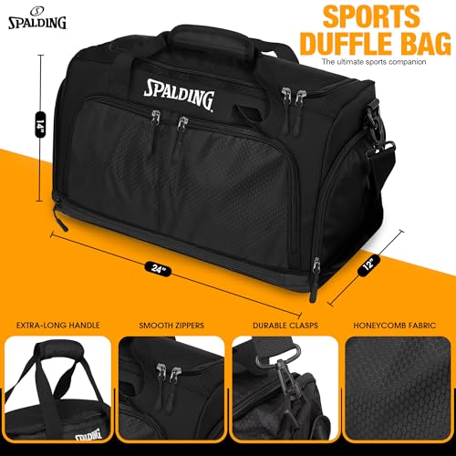 Large Waterproof Gym Duffle Bag with Wet & Shoe Compartments - 55L Capacity