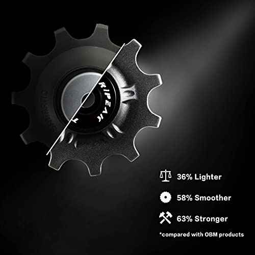 11T SRAM/Shimano Ceramic Hybrid Bearing Jockey Wheel Pulley Set for SRAM 10/11Speed Road/MTB, Shimano 10/11 Speed Road/MTB Cyclocross Gravel Rear Derailleur