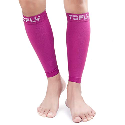 Pink Calf Compression Sleeves 20-30mmHg Support for Men & Women - Medium