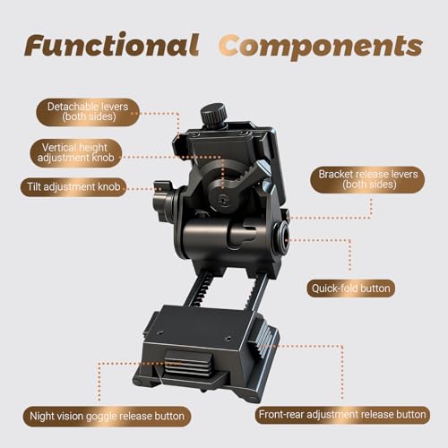 Black Helmet Mount for Night Vision Goggles Nylon Tactical Helmet Adapter