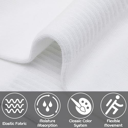 7-11 White Retro Stripe Tube Socks - Vintage Cotton Crew Socks for Women - 6 Pairs