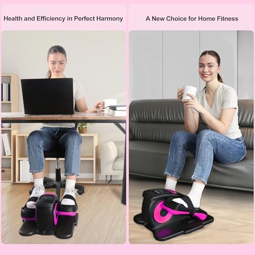 Mysuntown Under Desk Elliptical for Home, Leg Exerciser While Sitting for Seniors, Quiet and Portable Ellipse Leg Exerciser with Remote Control, for Men and Women