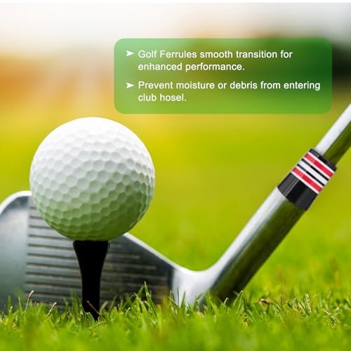 Blue Tapered Golf Club Ferrules Multi-Ring Resin Fits Iron Shafts