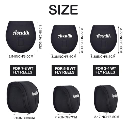 Aventik Neoprene Fly Fishing Reel Cover 1-Pack for 5/6 Reel - Black