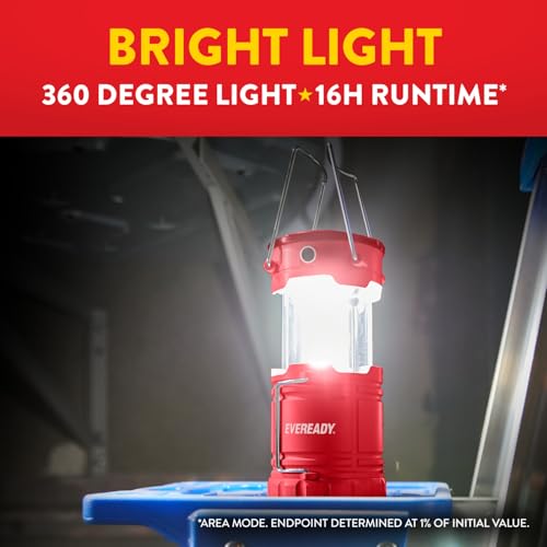 Red LED Camping Lantern 360 PRO 3-Pack - Super Bright Water-Resistant Tent Lights