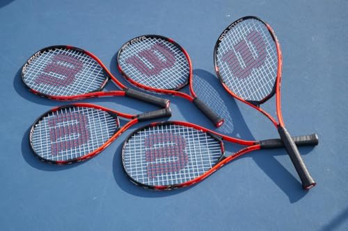 Wilson Pro Staff Precision Junior 25-Inch Tennis Racket - Black/Red