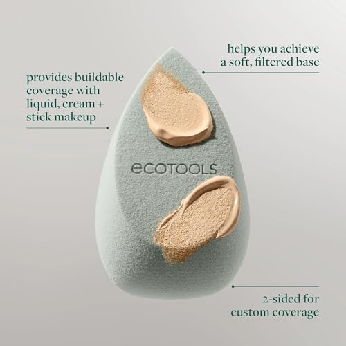 EcoTools Blurring Blender Makeup Sponge Duo - 2 Count, Green, Cruelty-Free