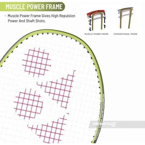 YONEX Muscle Power 55 Light Badminton Racket Grip Size 4U G5, Black Lime