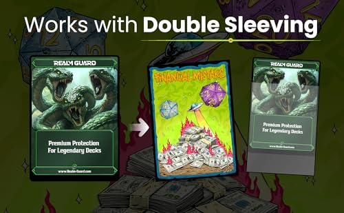 V1 Regular Sleeves - 100 Hand-Drawn Textured Matte Card Sleeves for MTG/TCG - Realm Guard