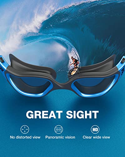 Polarized Swim Goggles with Anti-Fog, Bright Smoke Lens - G1 MAX