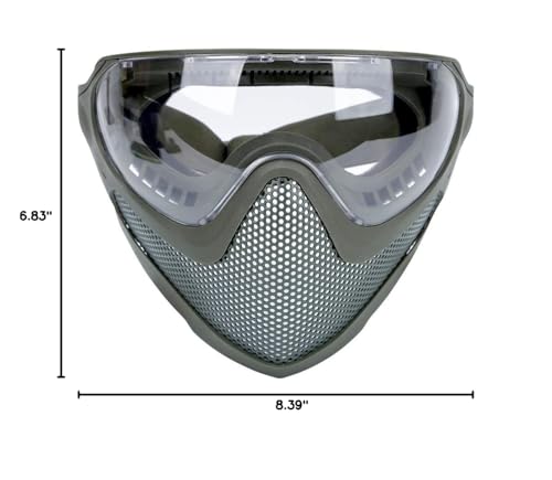 ATAIRSOFT 2 Modes Airsoft Mask Full Face Tactical Safety Protective Mask Anti-Fog Goggles Set with 3 Interchangable Lens (OD Green)