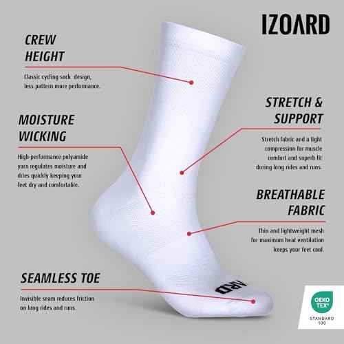 Performance Cycling Socks ? Compression, Moisture-Wicking Crew Bike Socks