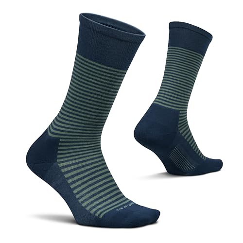 Feetures Everyday Max Cushion Crew Sock for Men - Moisture-Wicking Socks