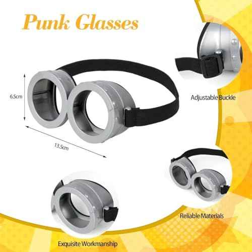 Generic Yellow Hat Funny Glasses Gloves Accessories Kit Adult Halloween Cosplay Costume, Standard