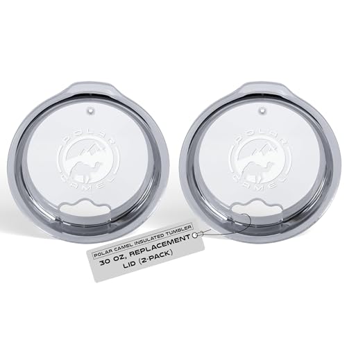30 oz Replacement Lid 2-Pack for Polar Camel Tumblers & 40 oz Travel Mugs - Spill-Resistant, Straw-Friendly, BPA-Free