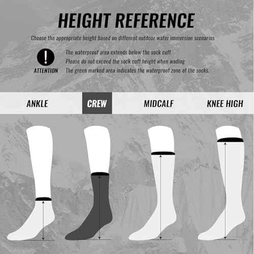 Waterproof Socks,3 Layer Windproof,Breathable,Hiking,Outdoor Activity,Unisex