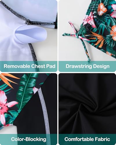 Girls Rash Guard Swimsuit 2-Piece Short Sleeve Bathing Suit UPF 50+ Summer Swimwear Size 9-14T