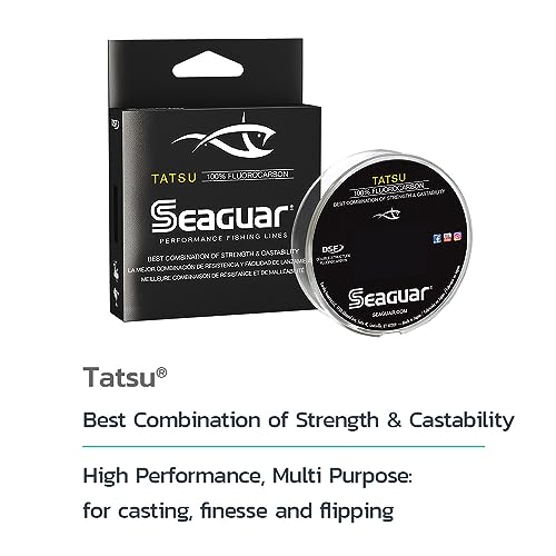 Seaguar Tatsu 100% Fluorocarbon Fishing Line 4lbs 200yds - Clear, Multiple Sizes