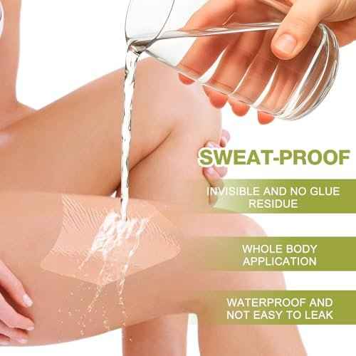 50PCS Thigh Lift Tape - Lift and Glow Patches Legs Invisible Waterproof Adhesive Body Tape, Anti Friction Invisible Patchs for Daily Use
