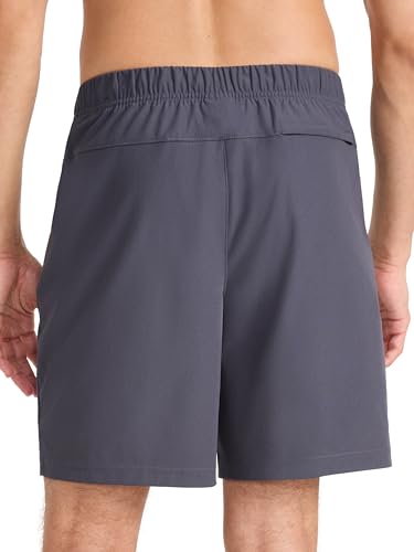Reebok Men's Jumpstart 8” Shorts - Small, Ebony, Lightweight Poly Fabric