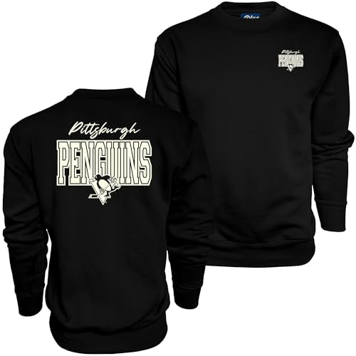NHL Crewneck Sweatshirt - Pittsburgh Penguins Black Medium - Unisex Adult