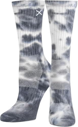 Odd Sox Basix Unisex Tie Dye Crew Socks Large - Storm Pattern