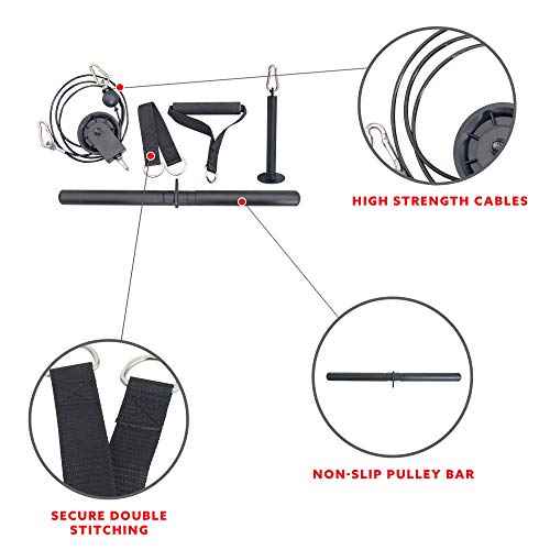 Sunny Health & Fitness Power Cage Squat Rack Upgrade Attachments, Dip Bar, Plate Bar Holder, Belt Squat, J Hook, Lat, Adapter, U Ring, Pull Up Bar, Landmine, Captain's Chair, Tricep Rope For Home Gym