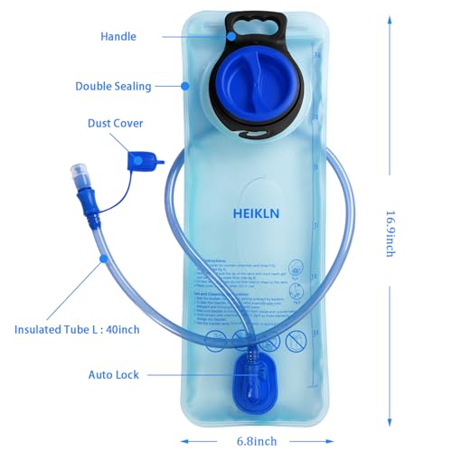3L Blue Green Hydration Bladder Water Reservoir Leak Proof BPA Free Outdoor