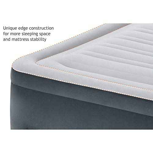 Intex Comfort Dura-Beam Airbed Internal Electric Pump Bed Height Elevated (2020 Model)