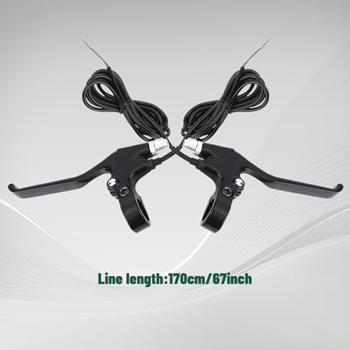 Bike Brake Levers Set 2 Wires 22.5mm Handlebar E-Bike Mountain & Road
