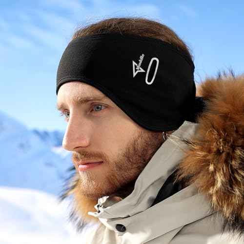 Winter Ear Warmers Headbands, Adjustable Sports Headband Ear Warmers, Winter Ear Covers for Women and MenSki Sport Headband for Men & Women, for Ski Running Cycling Workout