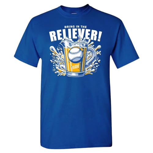 Bring in The Reliever! Relief Pitcher Parody Drinking Men's Apparel for Baseball Fans