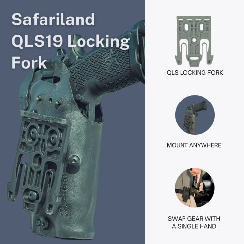 Safariland QLS19 Quick Duty Holster Locking Fork System Foliage Green