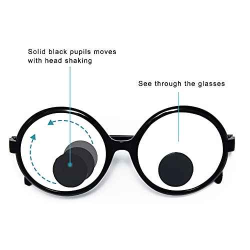 Googly Eyes Glasses Funny Shaking Costume Eye Glasses Novelty Shades Giant Googly Glasses for Adults Kids