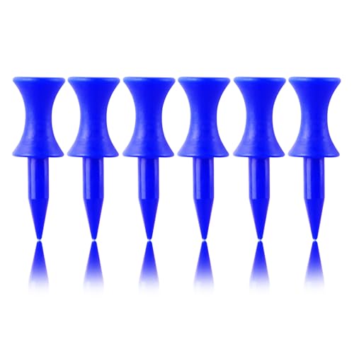 Plastic Golf Castle Tees 1 1/2 Inch Blue - 100 Pack, Durable & Highly Visible