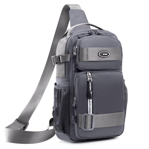 VGOAL Crossbody Bag Sling Bag for Men Sling Backpack Mini Backpack Daypack Crossbody for Travel Sport Running Hiking (KT0614W-G)