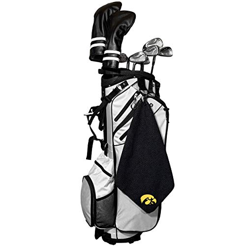 Team Golf NCAA Wisconsin Badgers Microfiber Golf Towel - 15x15 Multicolor - Variation: Iowa Hawkeyes