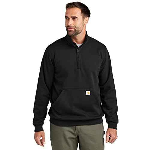 Carhartt Men's 105294 Loose Fit Midweight Quarter Zip Mock Neck Sweatshirt