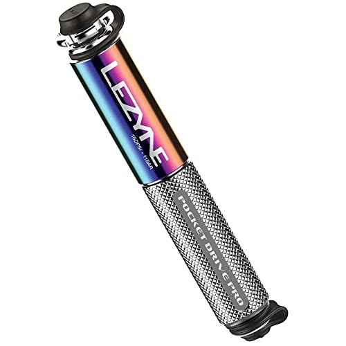 LEZYNE Pocket Drive Pro Mini Bicycle Hand Pump, High Pressure 160 PSI, Presta & Schrader with Valve Core Tool, Alloy Bracket Mount, Grip Textured, Easy to Use Bike Tire Pump