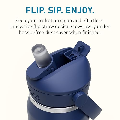 CamelBak Thrive Flip Straw Water Bottle 25oz - Navy Insulated Steel