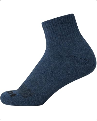 AND1 Men's Quarter Athletic Socks 12 Pack - Assorted, Cushioned, Breathable Mesh