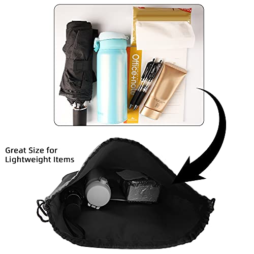 GoodtoU 40 Pack Drawstring Backpacks Bulk - Waterproof Nylon Cinch Bags for School, Gym, Homeless Care Packages (10 Colors) - Lightweight Reusable Sports Sack for Kids & Adults