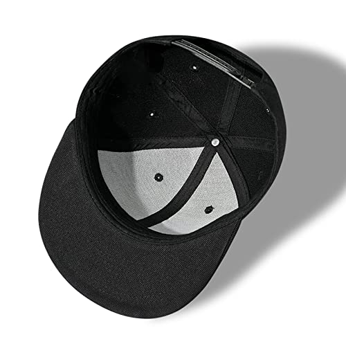 Chef Cooking Flat Bill Hat for Men Snapback Skull Cap - Black, Teen & Unisex