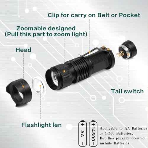 3 Pack Multi-Colored Light Flashlight Set: Red, Green, Blue LED Flashlights for Night Activities, Optical Effects