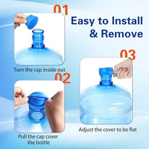 3 & 5 Gallon Water Jug Cap - Silicone Reusable Replacement Lid - Variation 10