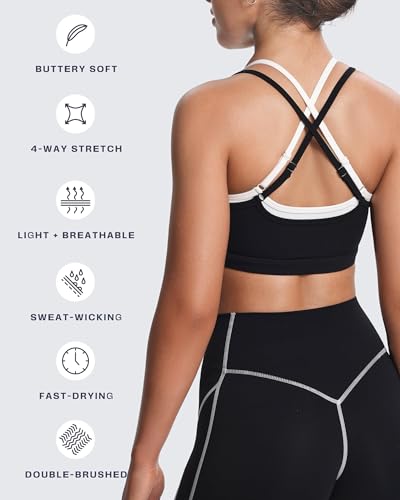 Aoxjox Takes Two High Impact Bra - Black & White, Medium