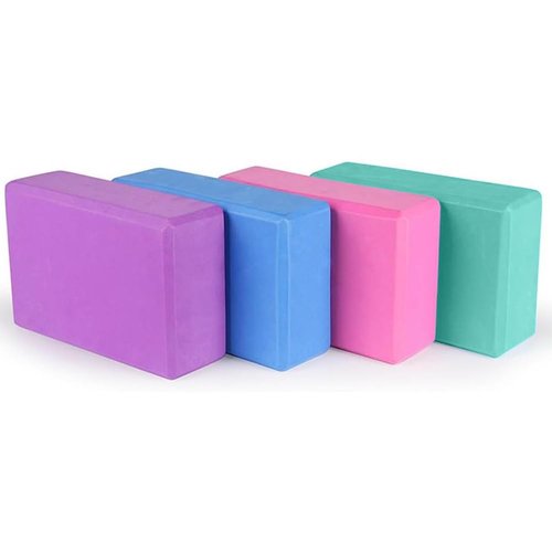 4 Pack Yoga Block, High-Density EVA Foam Yoga Brick,Non-Slip Lightweight Durable Bricks for Yoga, Pilates, and Stretching Exercises (Mixed Color A, 9 * 6 * 3INCH)