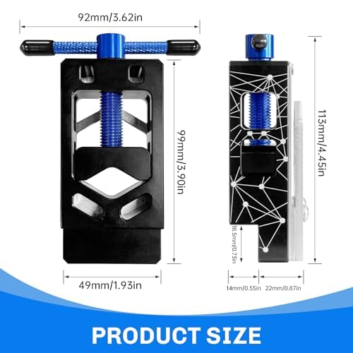 Bike Saw Guide for Fork Steerer Seat Post Handlebar - Blue