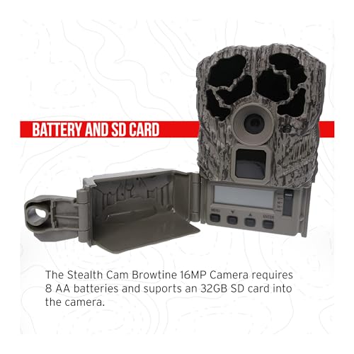 Stealth Cam Browtine 16MP, Durable, 60 Feet Infrared Detection Range, and Burst Mode Trail Camera (2-Pack) Bundle with USB 2.0 Card Reader, and Two 32GB Ultra SDHC UHS-I Memory Card (5 Items)